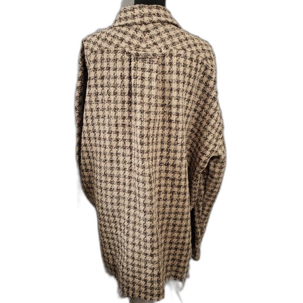 MNML Unisex Woven Flannel Tweed Pockets Full Button-down Shirt Sz 2XL NWT - Picture 4 of 9